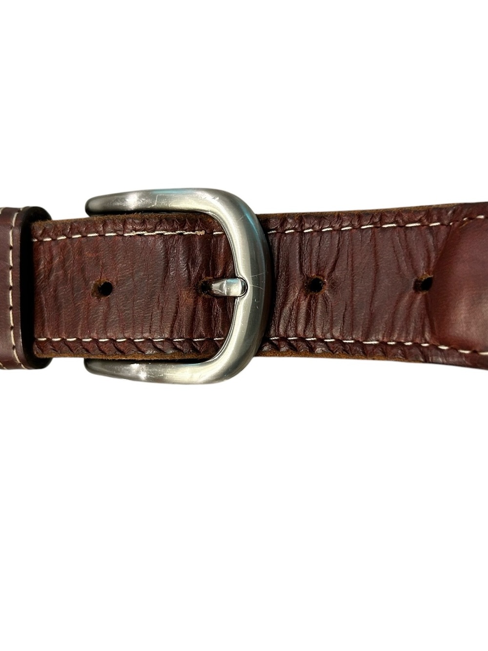YRI PGA Golf Club Men’s Belt Silver Tone Buckle Leather w Mesh Web 40 Inch Long - Picture 3 of 11